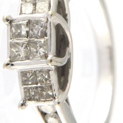 Women Wedding Band 10k White Gold 