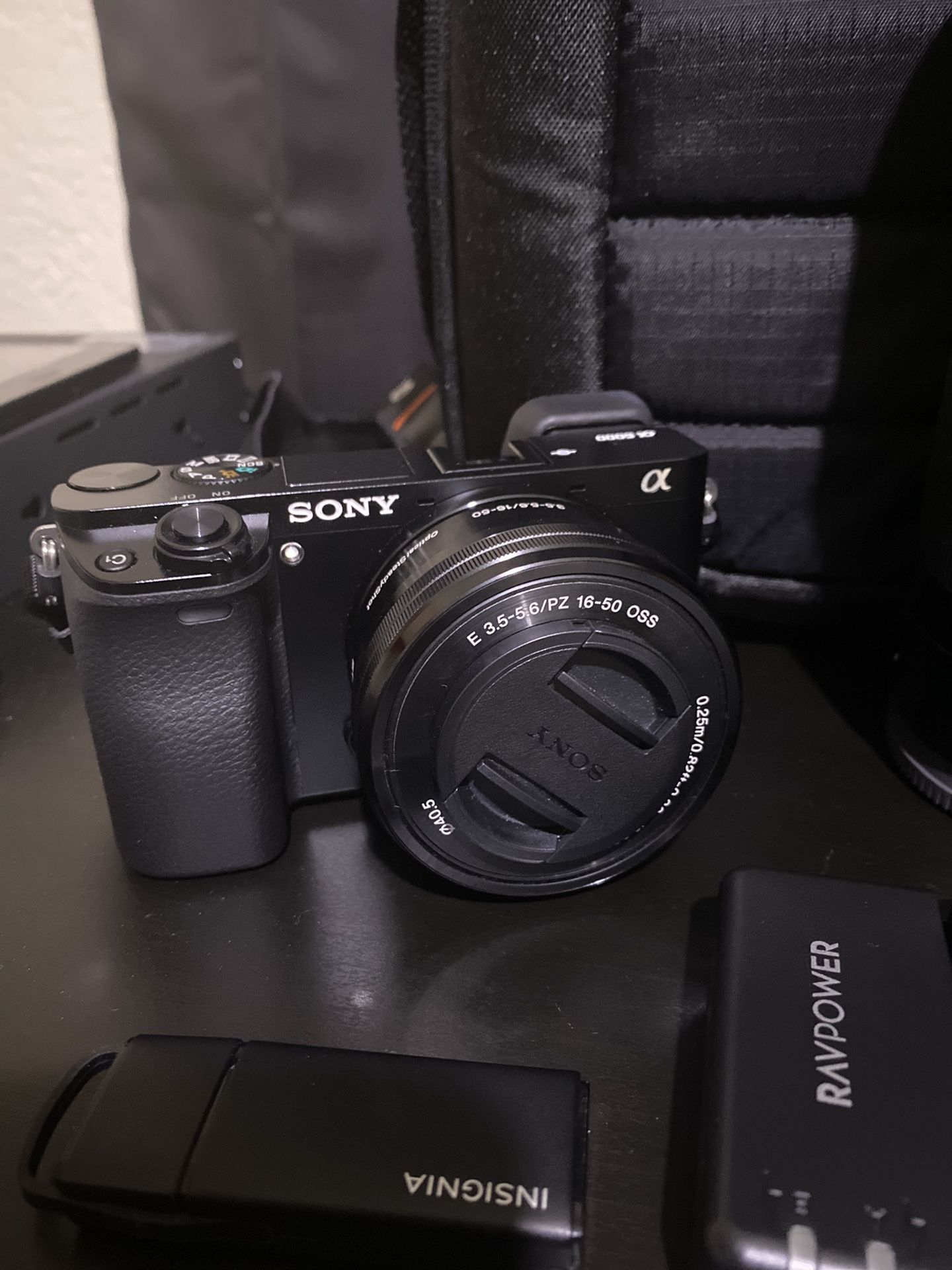 Sony A6000 mirrorless camera with 3 lenses upgrades and carrying case