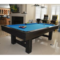 Black Rustic Pool Table 