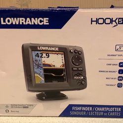 Lowrance Hook5 Chart Plotter / Fish Finder Never Used.