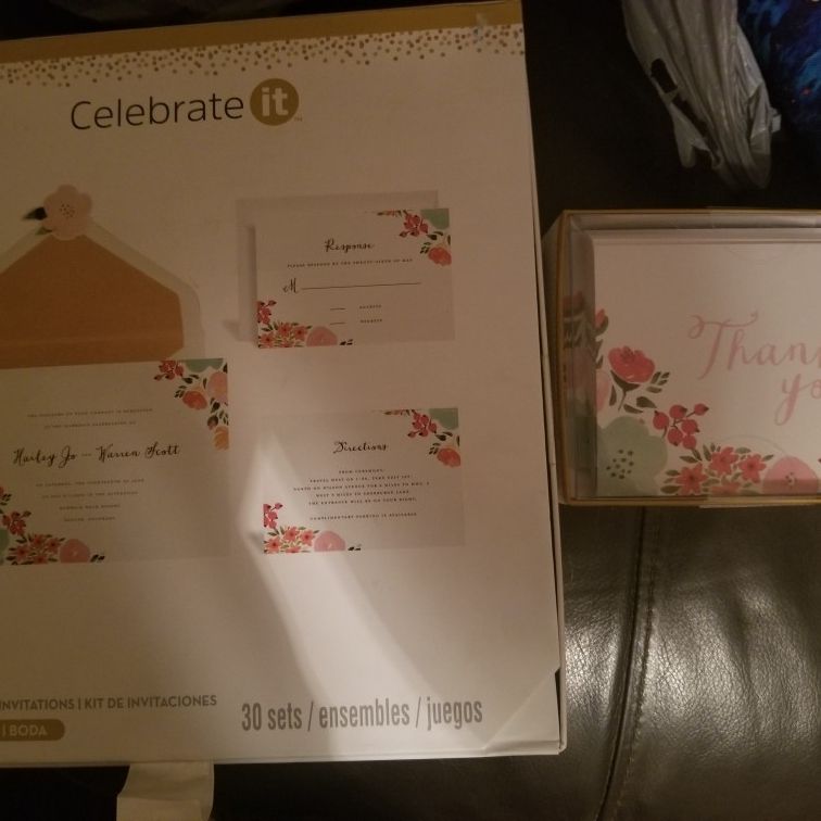 Wedding Invitations Set And Thanks You Cards NEW IN BOX