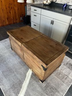 Rustic Wood Coffee Table with Storage
