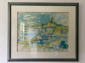 Antoine Ferrari – View of the Vieux Port, Marseille Signed lower right