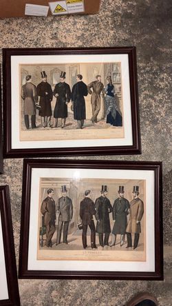 Framed Vintage Fashion Prints