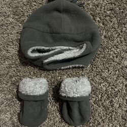 Baby Hat And Mitten Set 