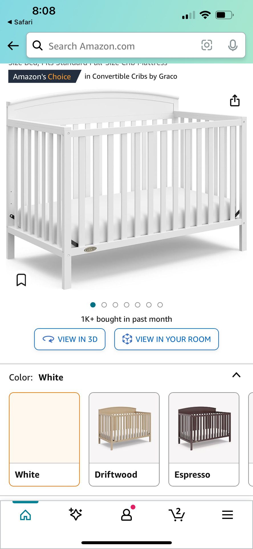 baby crib (white)