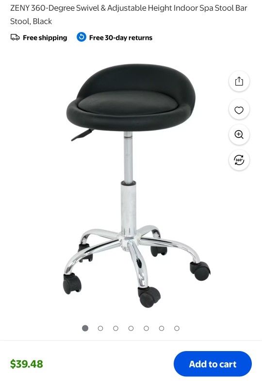 Stool Black Adjustable