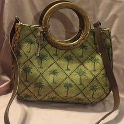 LADIE'S FOSSILL PALM TREE PURSE