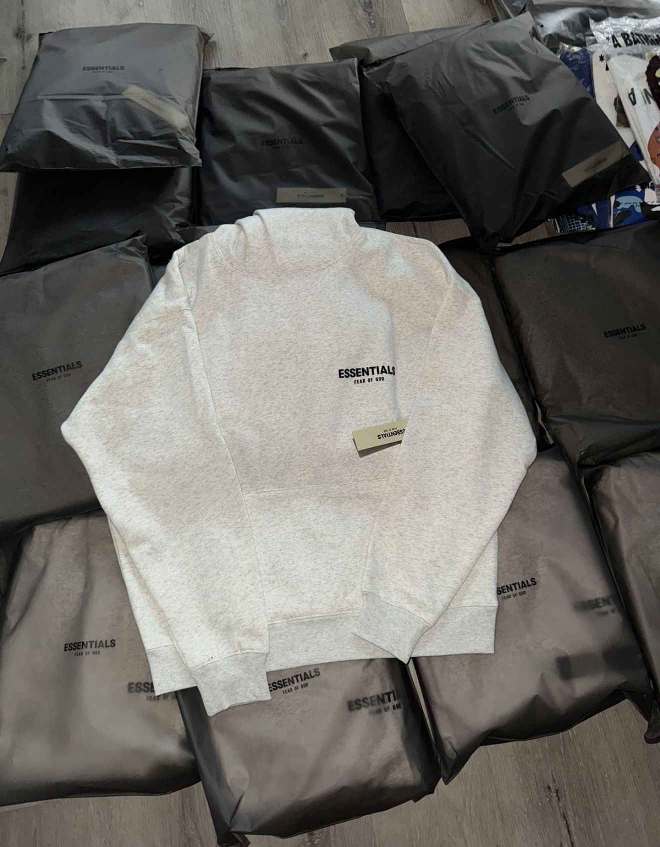 Light Oatmeal Essentials hoodie