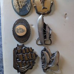 1970's Collection Men's Belt Buckle's (10) Pieces 