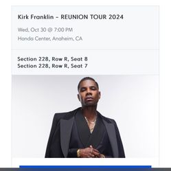 Kirk Franklin Tickets Anaheim Oct.30