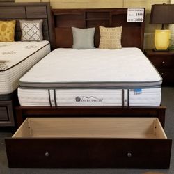 Brand New Brown King Or CA King Captain Bedframe With Storage Drawer