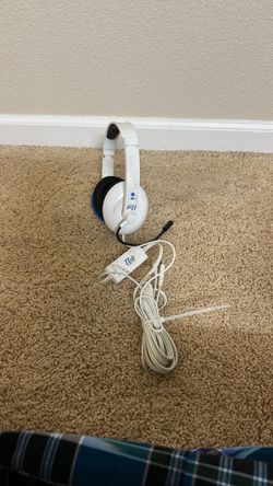 Turtle Beach White Blue pII Ear Force Recon 70 Wired Headphones Mic