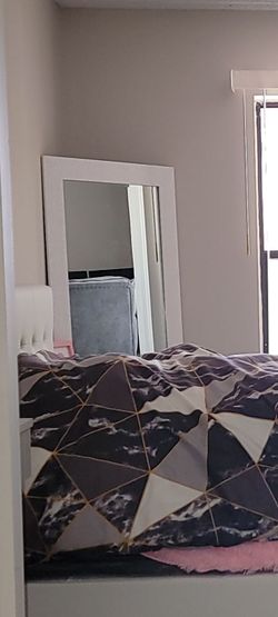 Large White Mirror