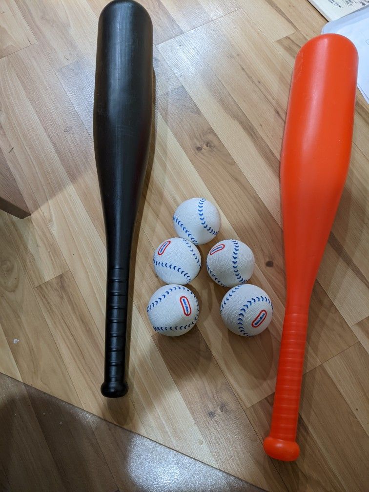 Plastic Bats And Rubber Baseballs