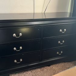 Dresser and Mirror Set