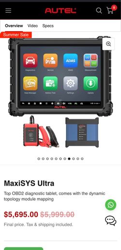 Autel Maxisys Ultra Diagnostic Tablet with Carrying Case