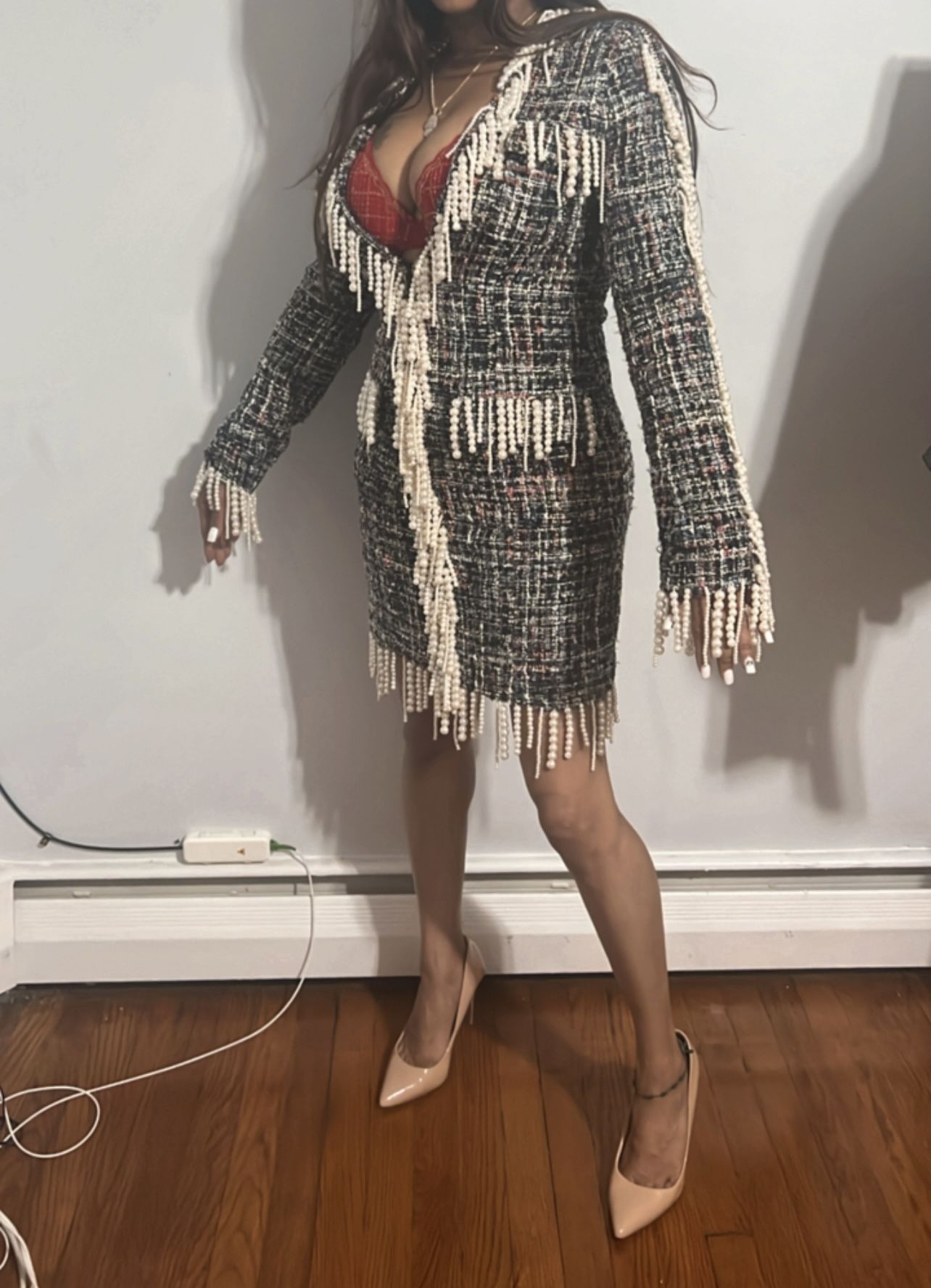 Vintage Offbrand Dress With Pearls