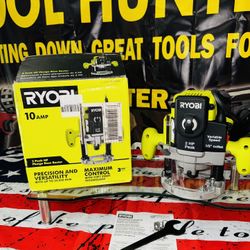 LIKE NEW IN ABSOLUTELY PERFECT CONDITION! NEVER USED! RYOBI 10 AMP 2 PEAK HP PLUNGE BASE CORDED ROUTER !