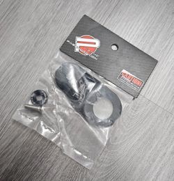 BRAND NEW PASSWORD JDM EK DC S2K BLACK CNC BILLET ALUMINUM RADIATOR STAY MOUNT BRACKET+WASHER KIT