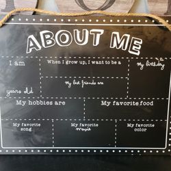 About Me Chalkboard