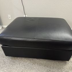 Leather Ottoman w/storage 
