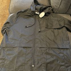 Lightweight Black Rain Jacket - Women’s 3x