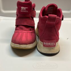 Pink Sorel boots Size 12