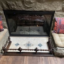 Vintage 1800"s Turned Vood Fireplace Fendee