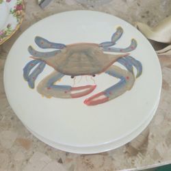 2 Matching Blue Crab Trivets