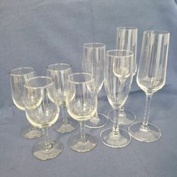 8 Stemware Glasses $10 for All