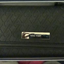 Nine West Tri-fold Women’s Wallet - Black With Weave Texture 