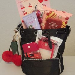 Valentine's Black Back Pack Purse Gift Set