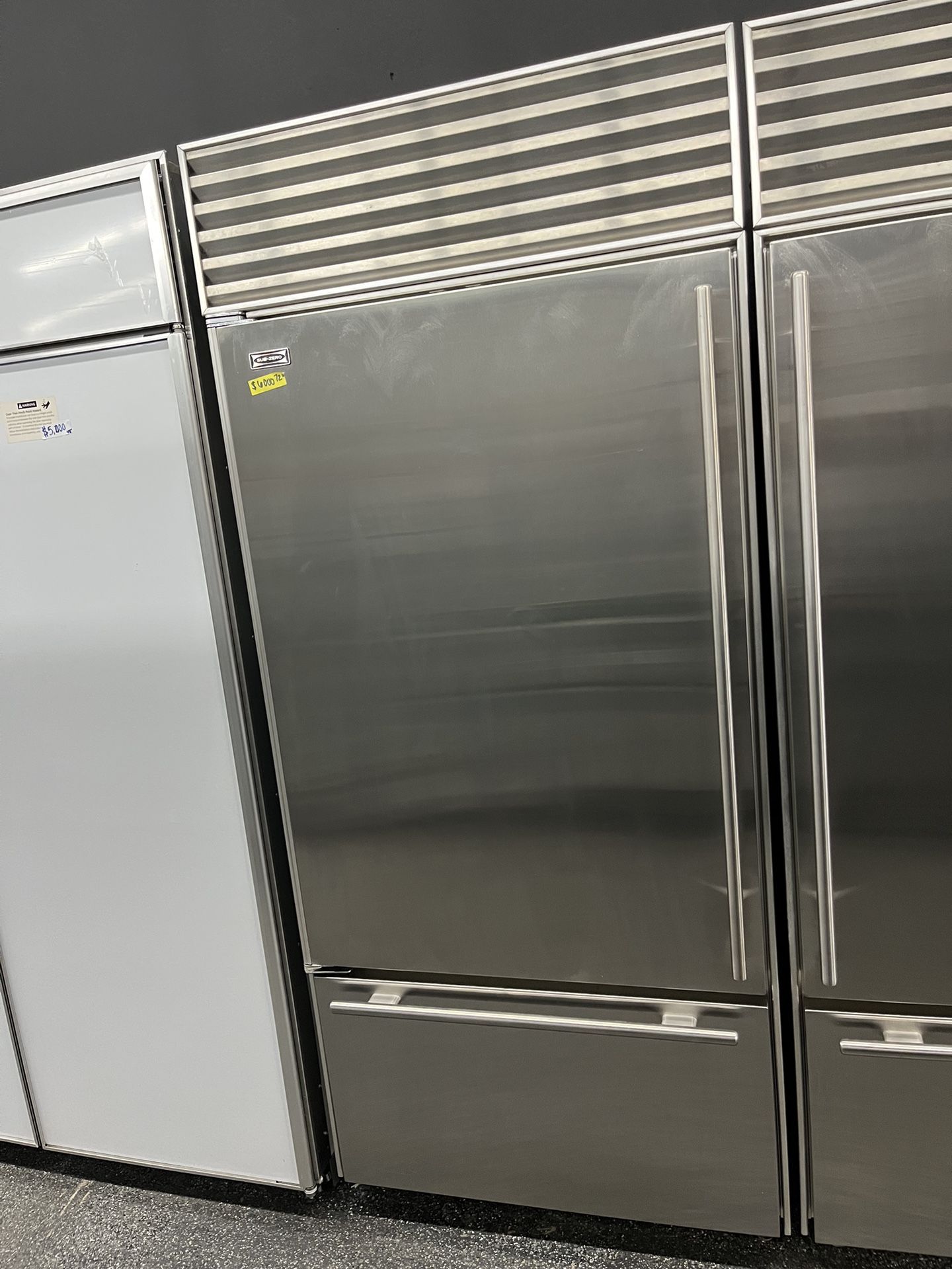 Sub Zero Built In 36 Inch Stainless Steel Bottom Freezer Fridge