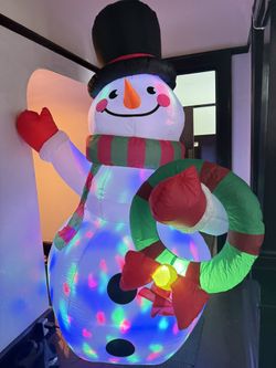 Christmas 6FT Inflatable Snowman with LED Lights