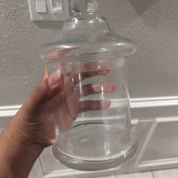 Glass Storage Jar, $3, Good Condition 