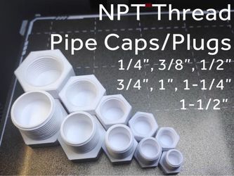 3d printer NPT thread pipe caps/plugs