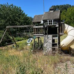 Swing Set With House