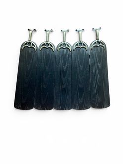 Set of 5 Black Wood Ceiling Fan Blades Replacement Parts for Ceiling Fan - 20in