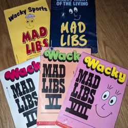 Set Of 5 Vintage Mad libs Books 