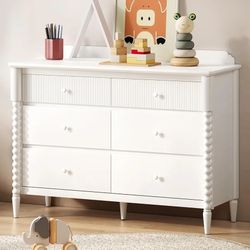 JOINICE 6 Drawer Dresser, Kids Dresser with Storage