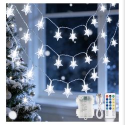 Brand: syosupviry Star String Lights Battery&USB Powered,19FT 50LED Star Fairy Lights with Remote, Hanging Star Lights for Home, Kids Tent, Bedroom,Po