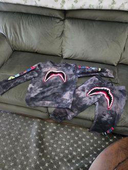 Hudson Shark Tie-Dye Sweatsuit Set