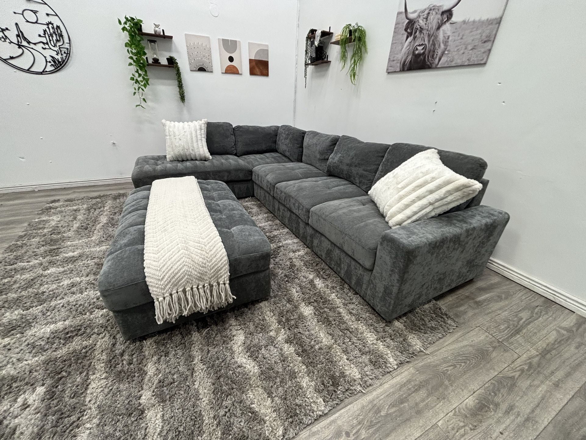 Gray Sectional Couch - Free Delivery