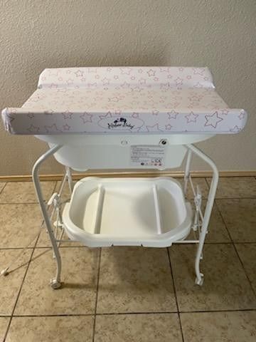 Kinbor Baby Bath Tub and Changing table ,color White , New