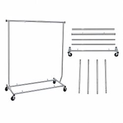Heavy‑Duty, collapsible Chrome Garment Rack – Industrial Grade