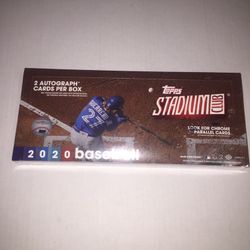 Topps Stadium Club 2020 Sealed Hobby Box Baseball Cards