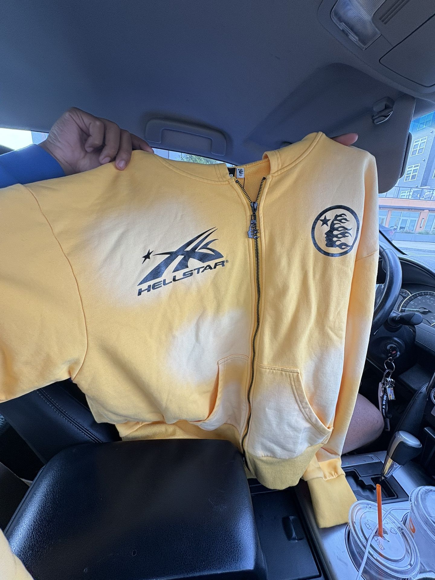 Hellstar Yellow Gold Zip Up 