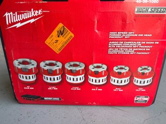 New Milwaukee 1/2 in. - 2 in. High Speed NPT Forged Aluminum Die Head PACKOUT Kit