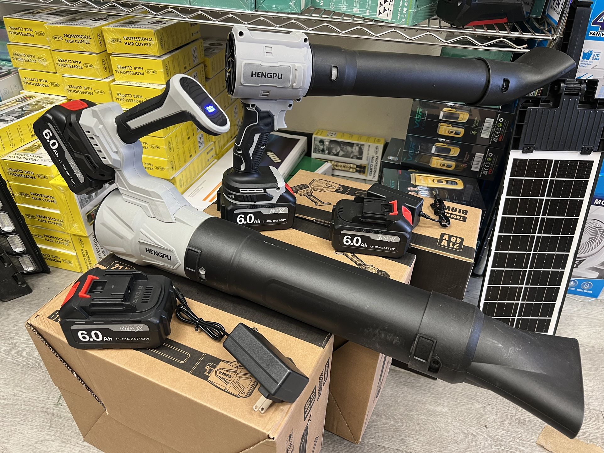 Leaf Blower, 21V Leaf Blower Cordless with 2 x 6.0Ah Battery and Fast Charger,